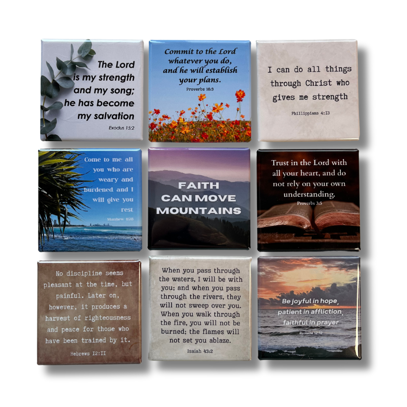 2" x 2" Scripture Magnets